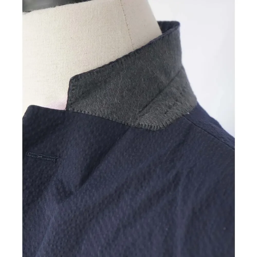 Z ZEGNA - Navy Blue Seersucker Sport Jacket - 42R (Fits 40R)